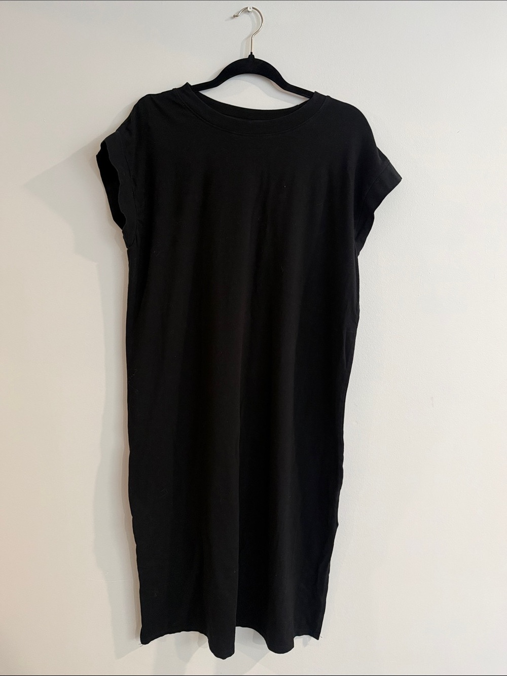 A. New. Day. Black Cap-Sleeve T-Shirt Dress - Women